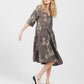 Stella Linen Floral Dress.  Charcoal
