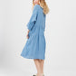 Stella Linen dress. Denim