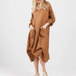 Primavera linen dress. Tobacco. Long-sleeved