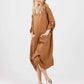 Primavera linen dress. Tobacco. Long-sleeved