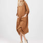 Primavera linen dress. Tobacco. Long-sleeved