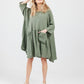 Clarissa linen dress. Olive