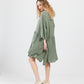 Clarissa linen dress. Olive