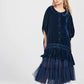 Florentine Velvet Coatdress. Midnight Blue