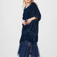 Florentine Velvet Coatdress. Midnight Blue