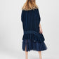 Violette Velvet dress. Midnight Blue
