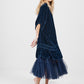 Violette Velvet dress. Midnight Blue