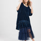 Violette Velvet dress. Midnight Blue