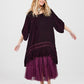 Violette Velvet Dress.   Bordeaux