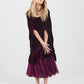 Violette Velvet Dress.   Bordeaux