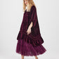Violette Velvet Dress.   Bordeaux
