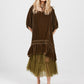 Violette  Velvet dress.  Olive
