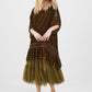 Violette  Velvet dress.  Olive