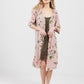 Abigail Floral Coatdress. Antique Rose