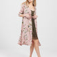Abigail Floral Coatdress. Antique Rose