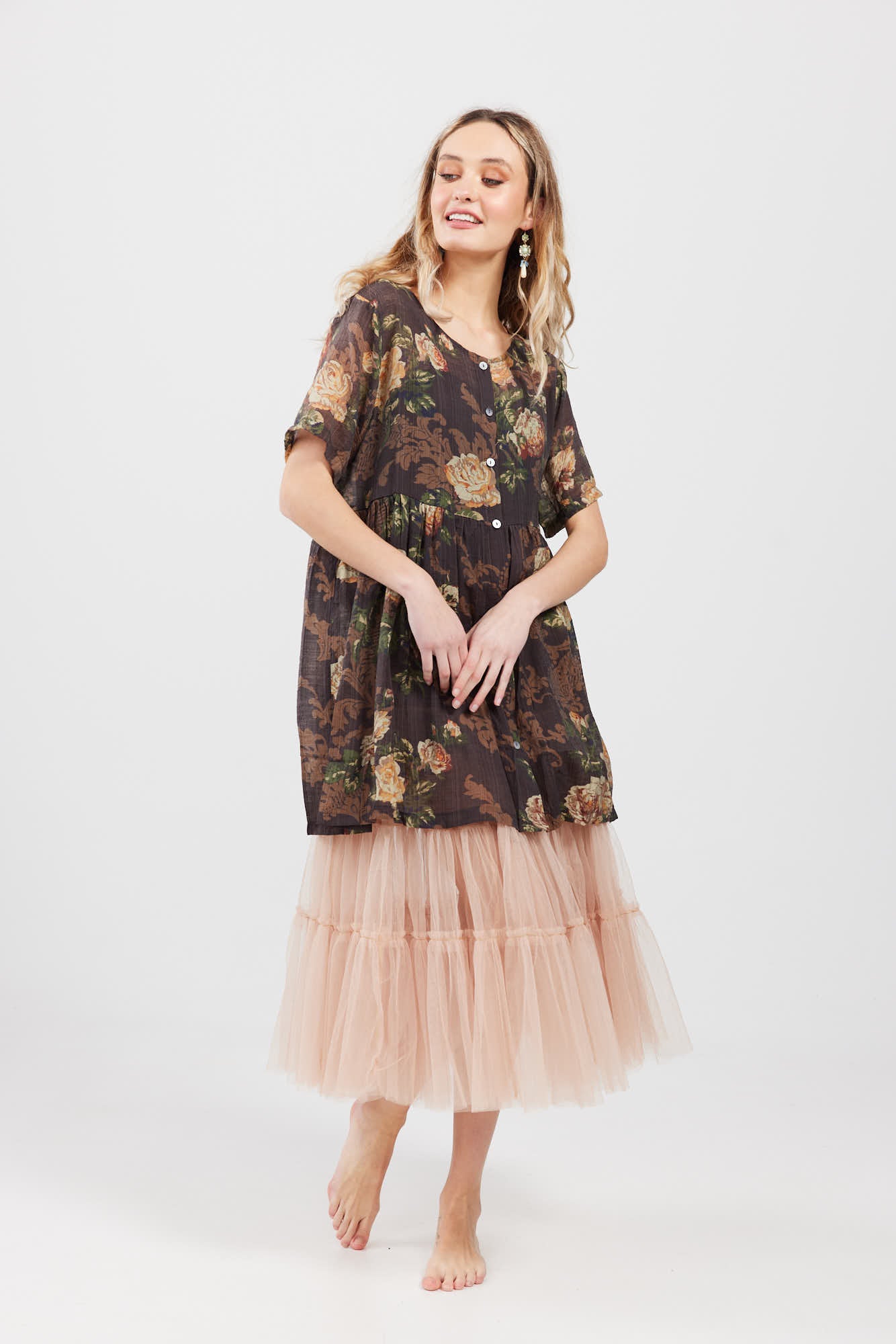 Ariette Tulle Tutu skirt. Champagne