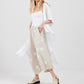 Lulu Linen pants. Polka dot Beige.