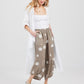 LuLu Linen pants. Taupe Polka dot.