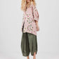 Teddie Floral linen shirt. Dusty Rose