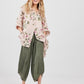 Teddie Floral linen shirt. Dusty Rose