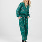 Rupert Boyfriend Floral Linen Shirt. Peacock Green.
