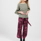 Ellie lace ruffled sleeve linen top. Khaki