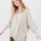 Teddie Linen shirt. Stone