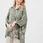 Teddie Floral linen shirt. Khaki