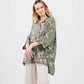 Teddie Floral linen shirt. Khaki