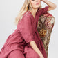 Stella Linen Dress. Berry