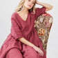 Stella Linen Dress. Berry