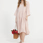 Stella Linen dress. Blush