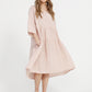 Stella linen dress. Pale Pink Rose