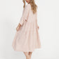 Stella linen dress. Pale Pink Rose
