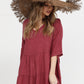 Stella linen dress. Antique Rust.