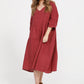 Stella linen dress. Antique Rust.