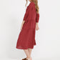 Stella linen dress. Antique Rust.