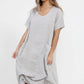 Primavera linen dress. Pale grey.