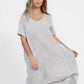 Primavera linen dress. Pale grey.