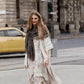 cotton and lace scarf. Charcoal