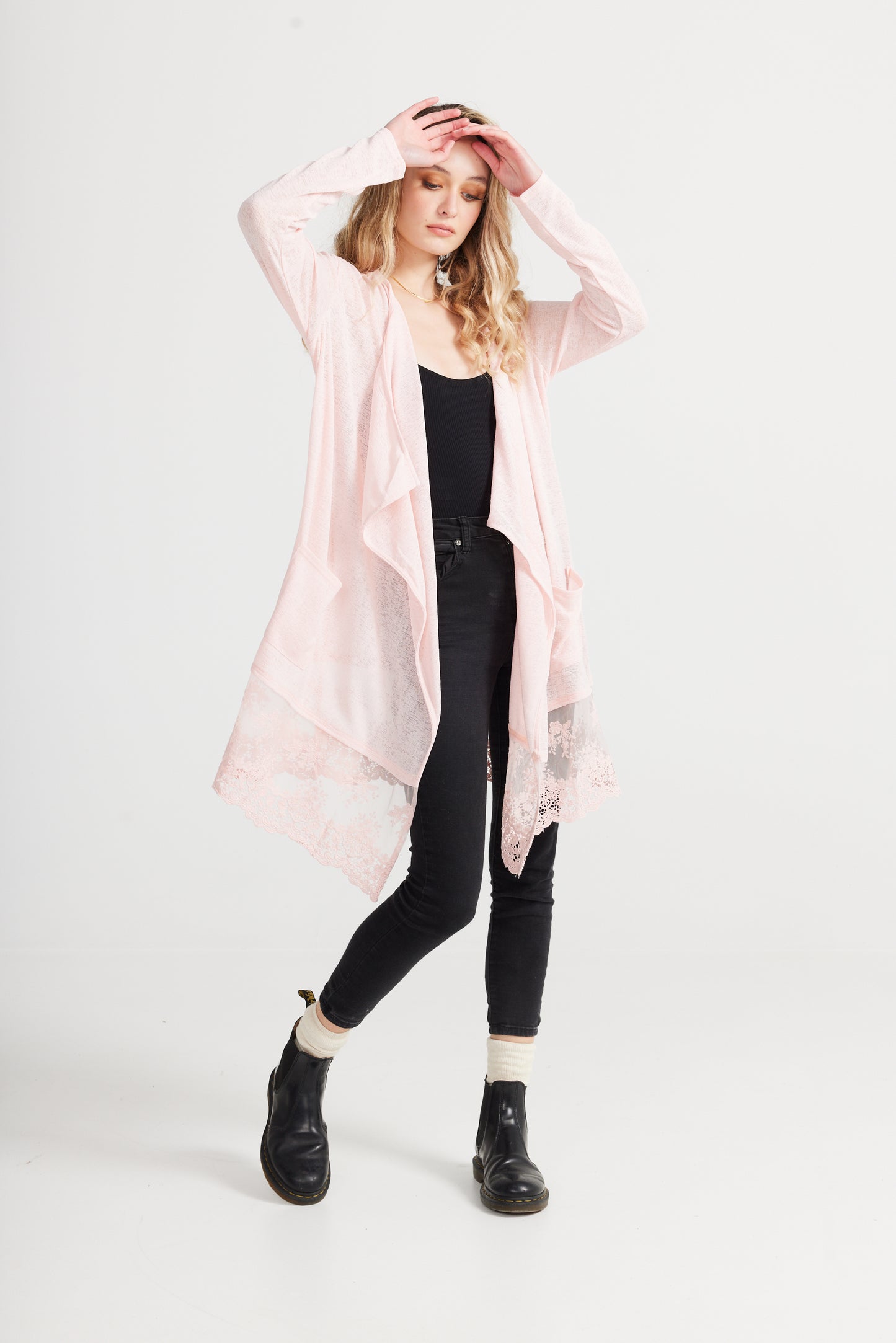 The Poet Cardigan. Blush