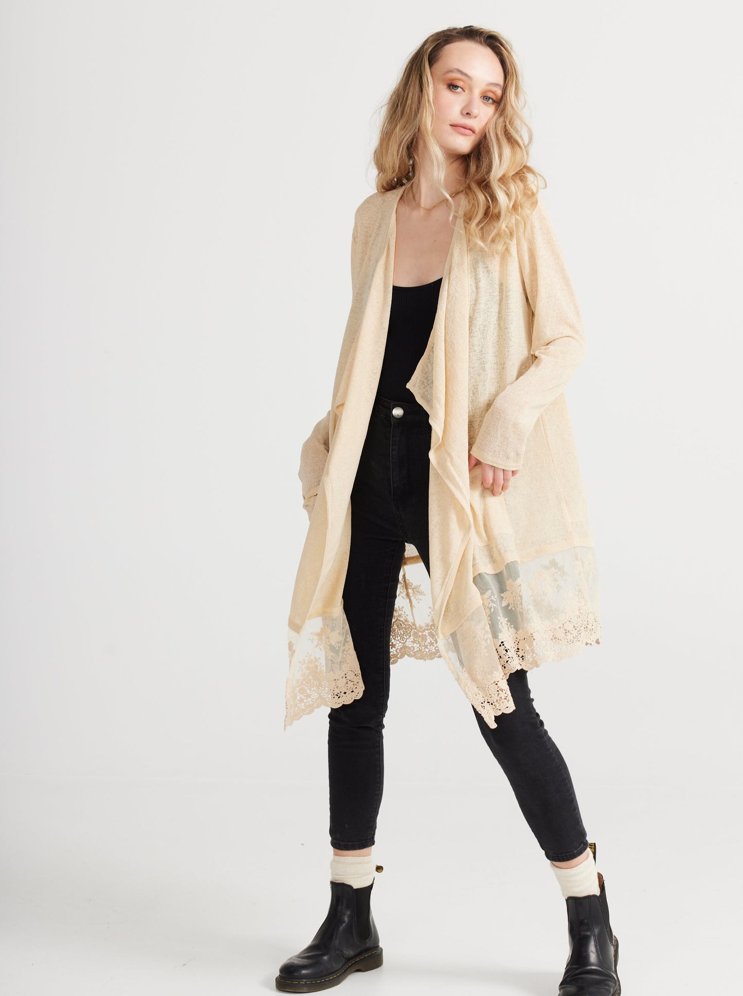 The Poet Cardigan. Blush