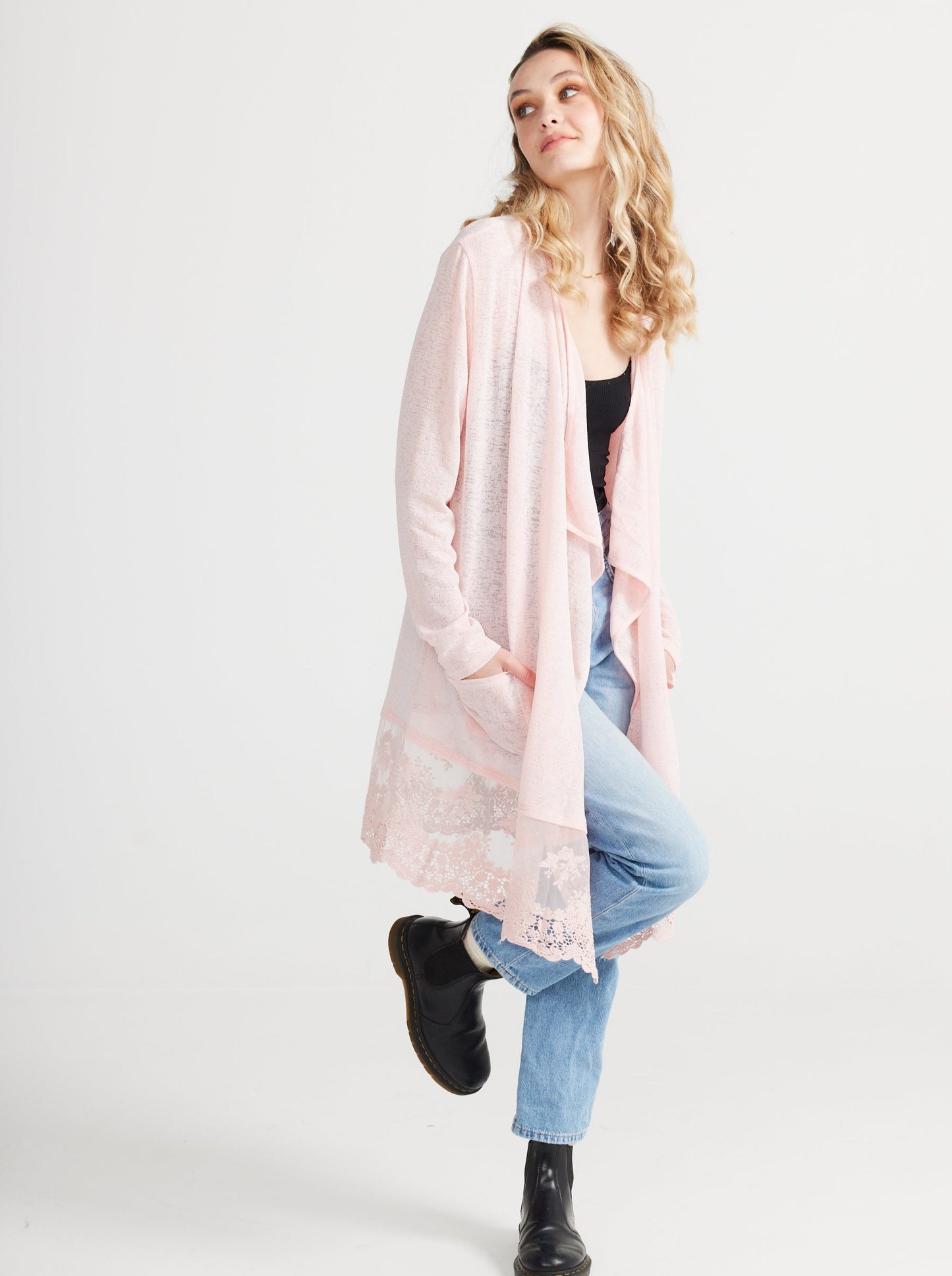 The Poet Cardigan. Blush