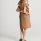 Poppy  Linen dress. Milk Chocolate