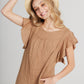 Poppy Linen dress with Ruffled sleeves