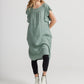 Poppy Linen dress with Ruffled sleeves