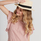 Poppy Linen dress. Antique Rose