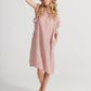 Poppy Linen dress. Antique Rose