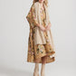 Stella linen floral dress. Caramel