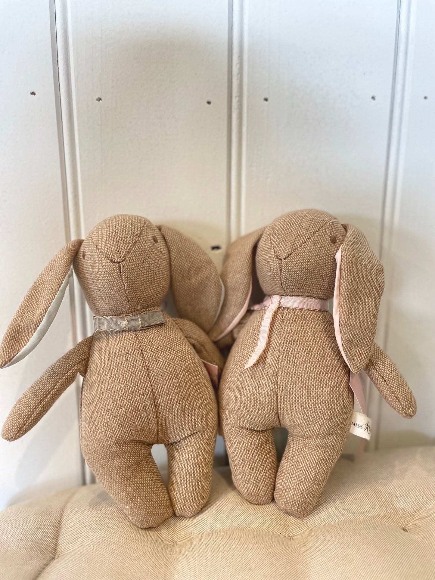Tweed Soft Toy. Albert and Victoria. Soft Bunny toy.